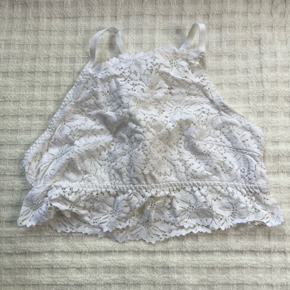 Aerie White Lace high neck Bralette